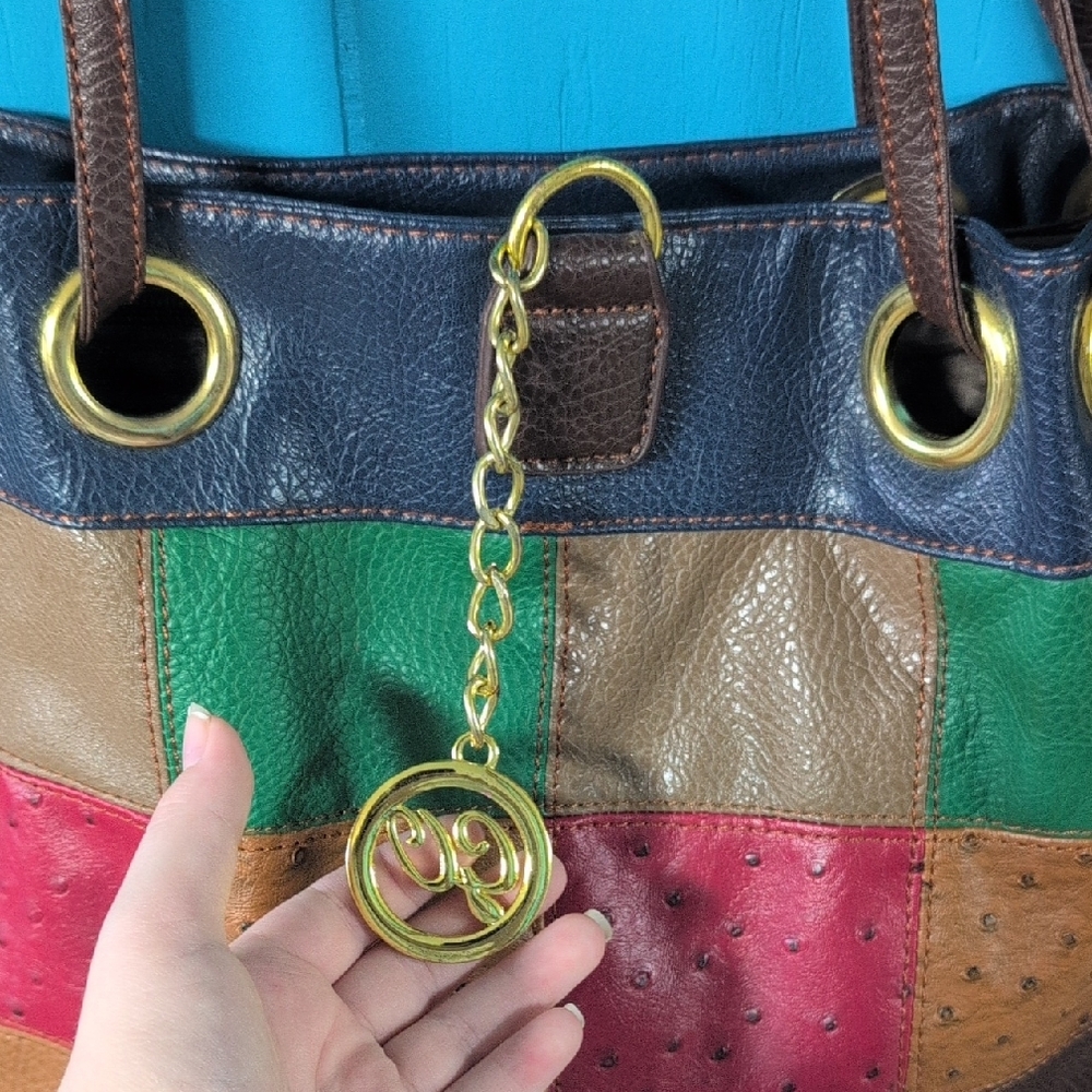 Colorful Patchwork Tote Bag - Picture 3 of 5